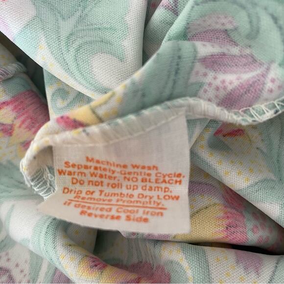 Evelyn Pearson 60s Vintage Psychedelic Loungewear Robe Cover Up Zipper Floral - Picture 7 of 9